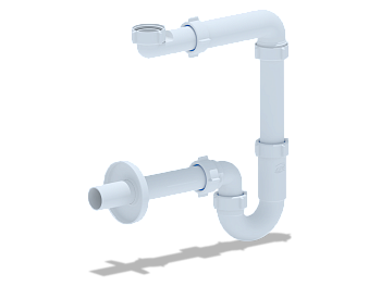 Сифон для раковины АНИ Пласт DB5023 1 1/4 дюйма 32 без выпуска с прямой трубой 32