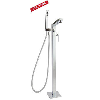 Напольный смеситель для ванны однорычажный с душевым комплектом KUATRO NK 498502MK