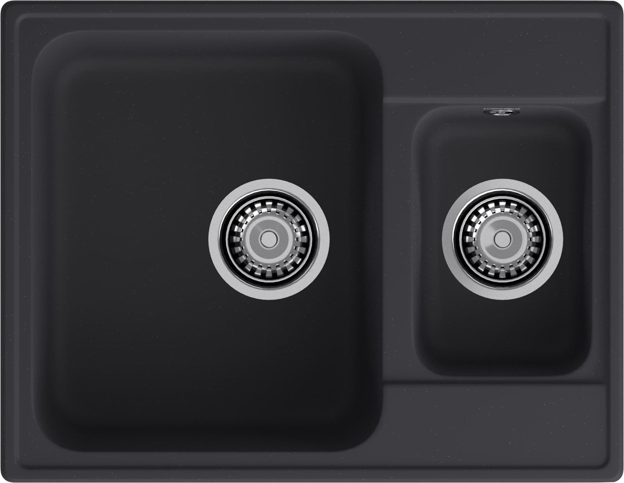 GranFest QUARZ (ECO-09) Мойка 1.5-чаш. 620*480 (черный)