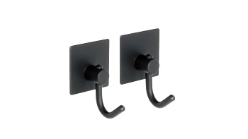 Крючок одинарный - 2 штуки, черный FIXSEN (FX-560B)