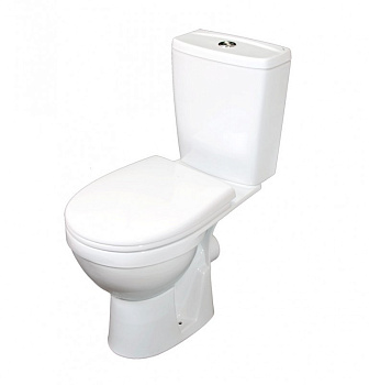 РИО Унитаз-компакт горизонт. вып., 2-х реж. ар-а "Уклад", сид. полип. "Уклад", белый ROSA