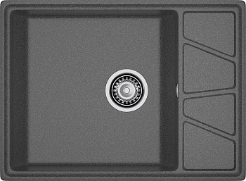 GRANFEST Мойка композит VERTEX, GF-V-680L, чаш+кр 680*500, графит