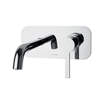 Встраиваемый однорычажный смеситель для раковины на цельной пластине 190 мм DRAKO 332002