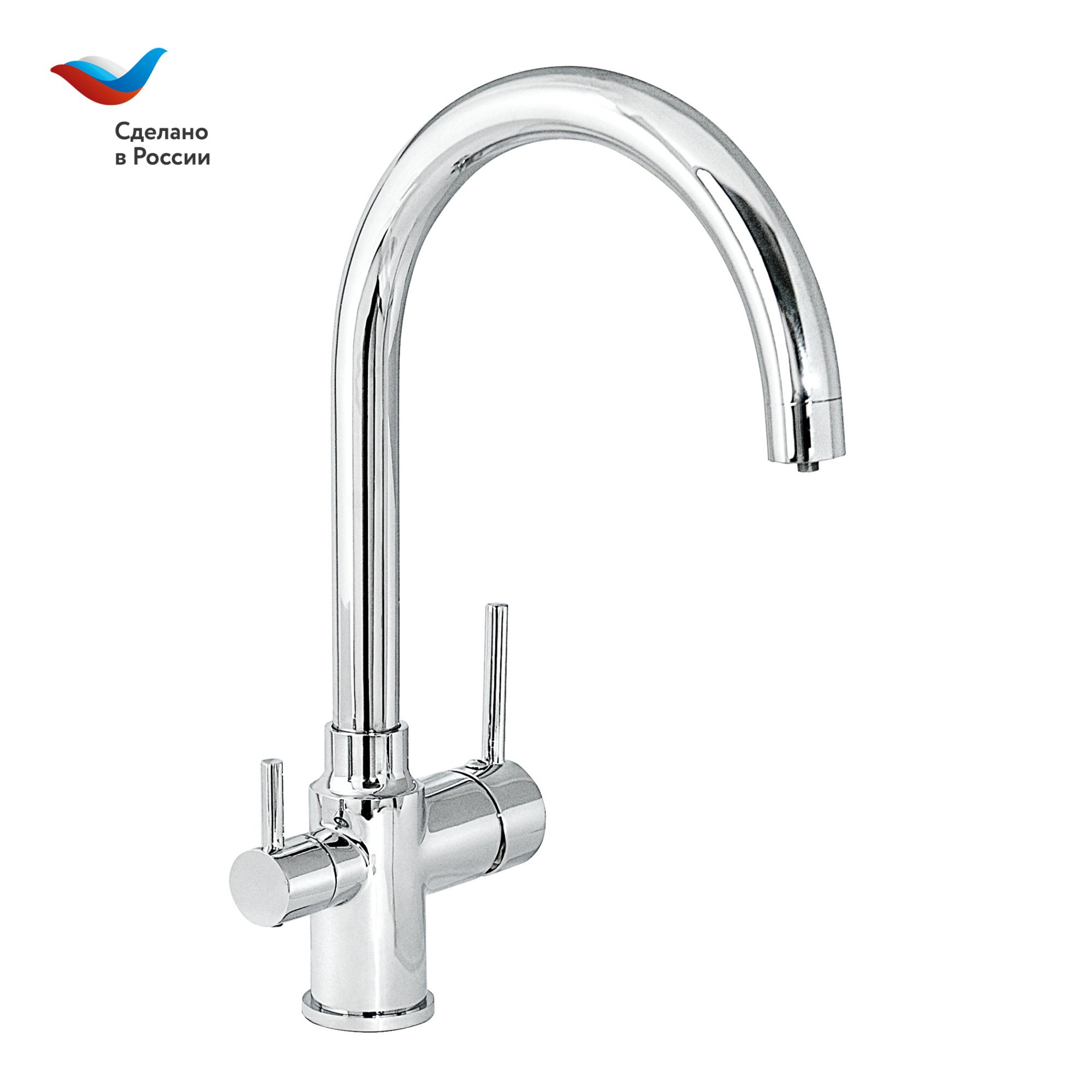 Смеситель для кухни СЛАВЕН Город СЛ-ОД-Д79 с подключением фильтра хром