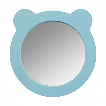 Зеркало КАСПЕР МИШКА , круглое, голубой матовый