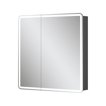 Зеркальный шкаф EQUIL Eltoro LED 80 черный софт