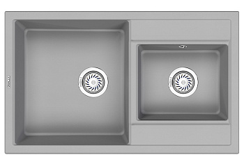 Кухонная мойка GRANULA (8201, АЛЮМИНИУМ)