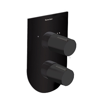 Встраиваемый смеситель для душа TZAR 341502SNM матовый черный на 2 выхода