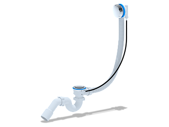 Перелив полуавтомат с прямоточным сифоном АНИ Пласт EM611 580 с переходной трубой 45 градусов 40х50