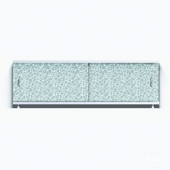 КЛАССИК Экран для ванны 150 см, полистирол,(серый камень-046), ALAVANN