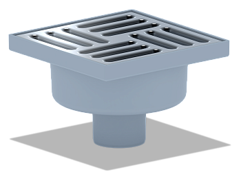 Трап верт вып. 50 решетка из нерж. стали 150х150, ANI PLAST