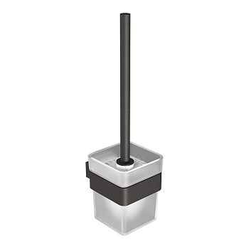 Ершик для унитаза SMOOTH LINE с держателем, графит