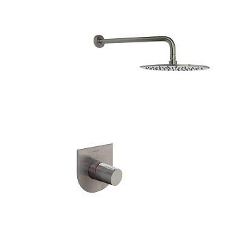 Встраиваемая душевая система с тропическим душем TZAR K3418012NC никель брашированный