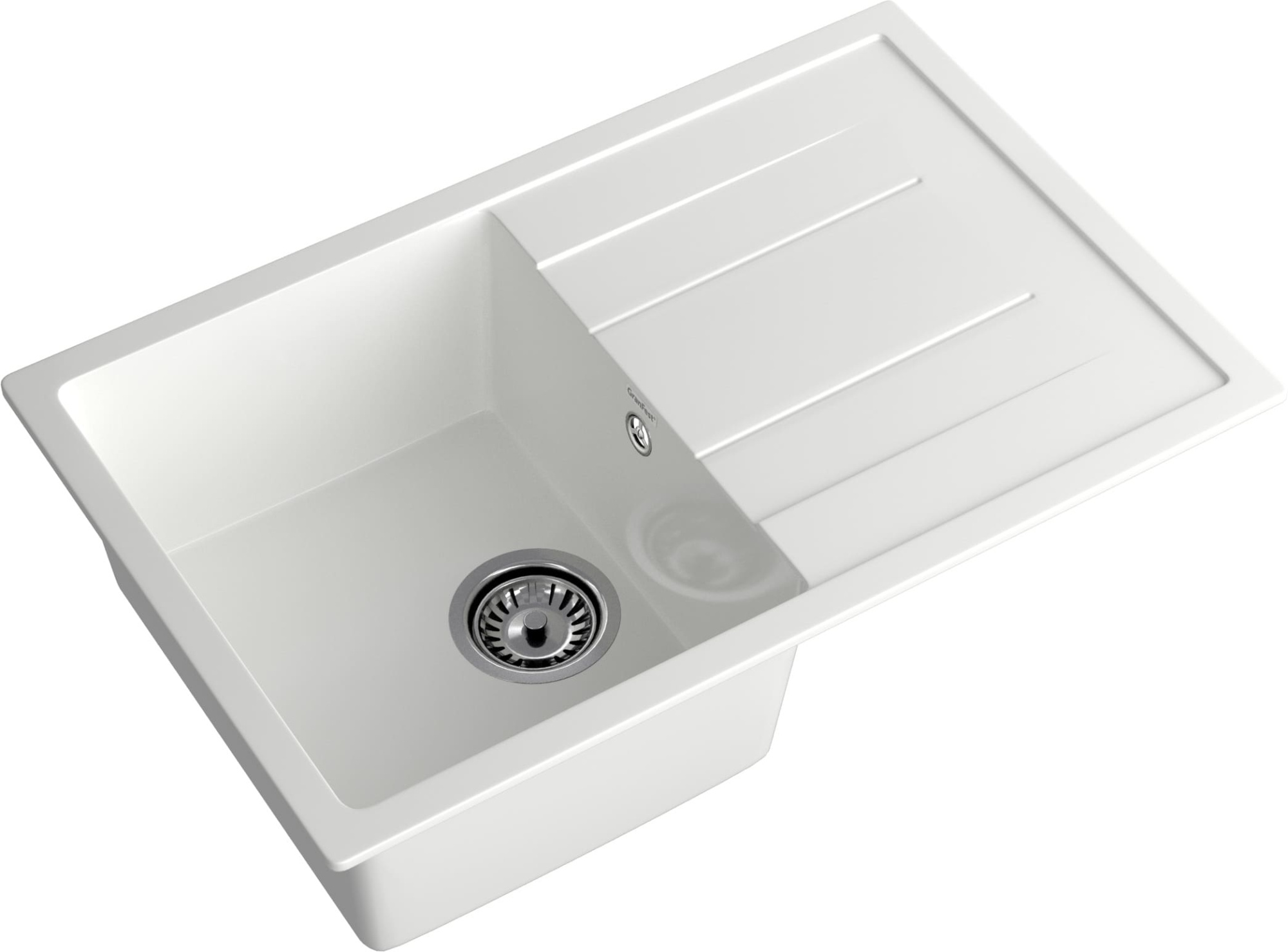 GRANFEST Мойка композит QUADRO GF-Q--780L  чаша с крылом 780*500 мм  иней арт.GF-