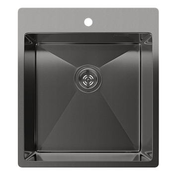 Rivelato Rinox 4450 PVD black Мойка нерж.сталь 1 чаша  440*500*200 мм арт.4450 PVD black