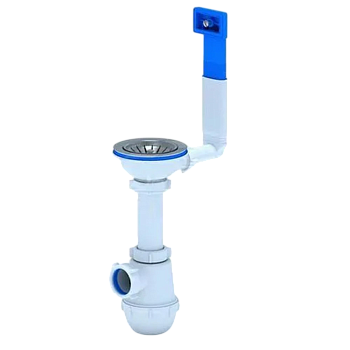 Сифон для мойки АНИ Пласт Грот A0145SL 3 1/2 дюйма 40 с переливом