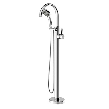 Atlantiss Смеситель для ванны, выс.монлит излив 260мм напольный лейка, р/ОД, хром, LM, LM3244C