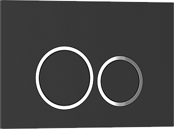 Кнопка смыва IBERICA BLANCA ESTI-O ABS-пластик, черный матовый (IB.B082.002.000)